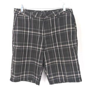 Oneill Shorts Mens 32 Black White Check Chino Beach Skate Casual Flat Front
